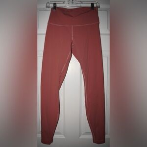 High-Waisted Dusty Rose Lululemon Leggings Excellent Condition